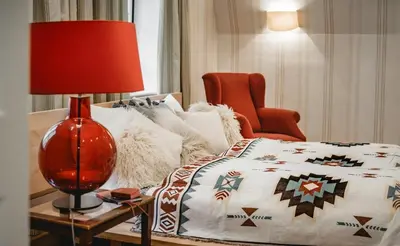 Ein Bett oder Betten in einem Zimmer der Unterkunft Waldach Villa