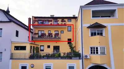 Das Gebäude in dem sich die Ferienwohnung befindet