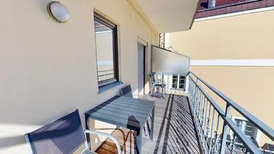 Ein Balkon oder eine Terrasse in der Unterkunft Marktplatz Mountain View