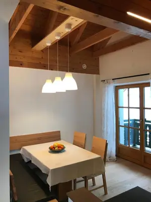Ein Sitzbereich in der Unterkunft Haus Ramsauer
