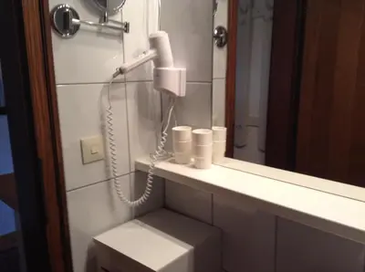 Ein Badezimmer in der Unterkunft Ferienhaus Bergland