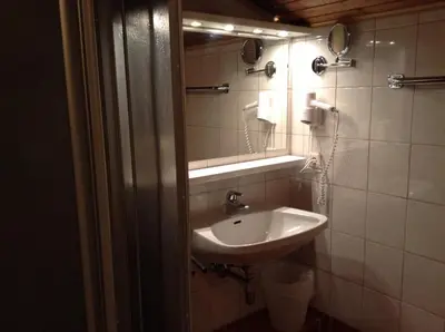 Ein Badezimmer in der Unterkunft Ferienhaus Bergland