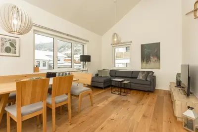 Ein Sitzbereich in der Unterkunft The Nest in Aich by Schladming-Appartements