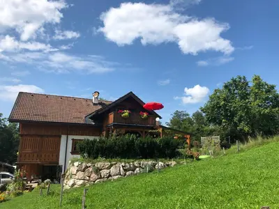 Ein Garten an der Unterkunft Ferienwohnung Fam. Unterberger
