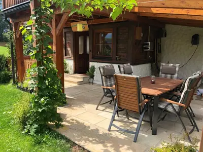 Ein Garten an der Unterkunft Ferienwohnung Fam. Unterberger