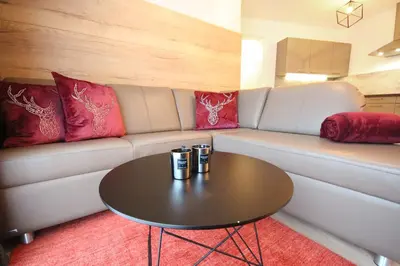 Ein Sitzbereich in der Unterkunft Appartements Parkgasse by Schladming-Appartements