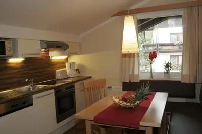 Küche/Küchenzeile in der Unterkunft Edelweiss Apartments