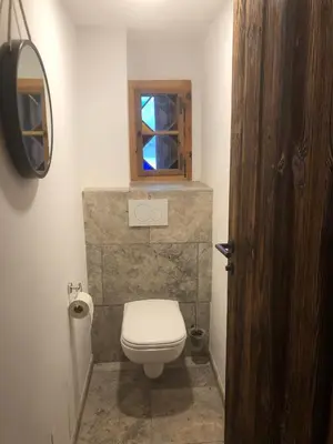 Ein Badezimmer in der Unterkunft Seehaus am Hallstätter See