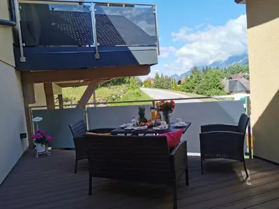 Ein Balkon oder eine Terrasse in der Unterkunft Appartement Seggl 2