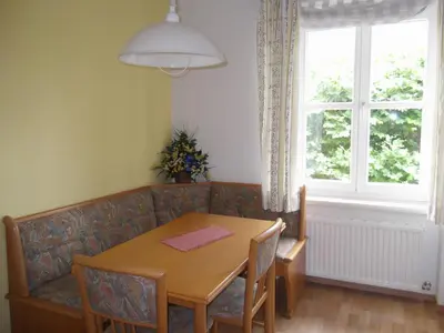 Ein Sitzbereich in der Unterkunft Hotel - Garni Stabauer