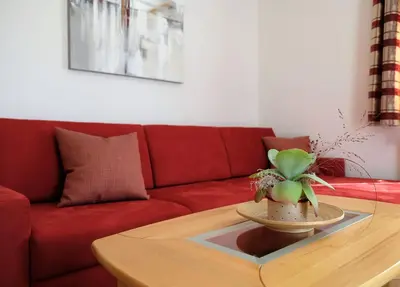 Ein Sitzbereich in der Unterkunft Gästehaus Reingruber