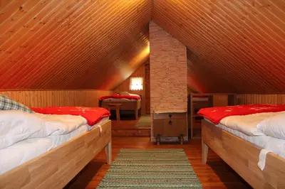 Ein Bett oder Betten in einem Zimmer der Unterkunft Schmiedalm