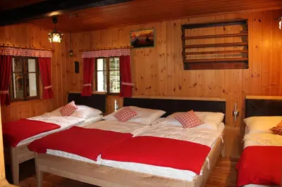 Ein Bett oder Betten in einem Zimmer der Unterkunft Schmiedalm