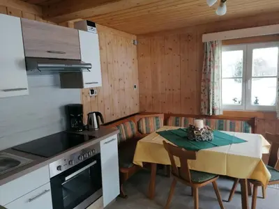 Küche/Küchenzeile in der Unterkunft Berghütte Franz'l