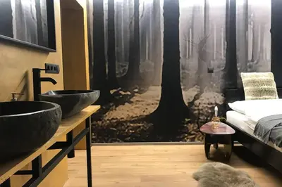 Ein Bett oder Betten in einem Zimmer der Unterkunft Bergchalet Hinterstoder