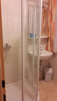 Ein Badezimmer in der Unterkunft Schusterbauernhof
