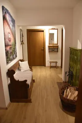 Ein Sitzbereich in der Unterkunft Landhaus am Pyhrn