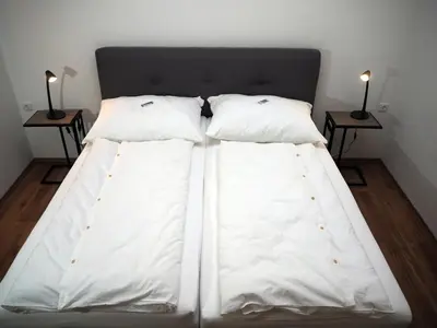 Ein Bett oder Betten in einem Zimmer der Unterkunft Apartment Loidl Ebensee