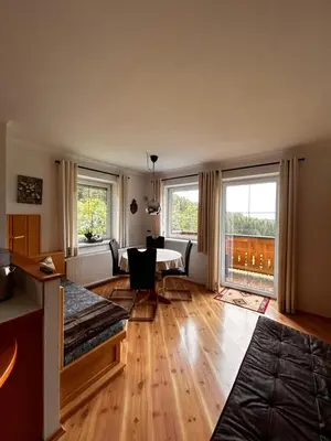 Ein Sitzbereich in der Unterkunft Lederhof
