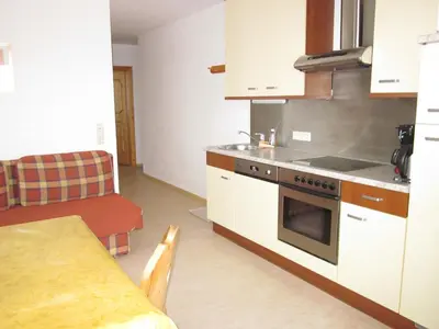 Küche/Küchenzeile in der Unterkunft Appartement zum Rössl