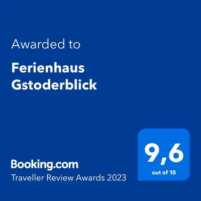 Ein Zertifikat, Auszeichnung, Logo oder anderes Dokument, das in der Unterkunft Ferienhaus Gstoderblick ausgestellt ist