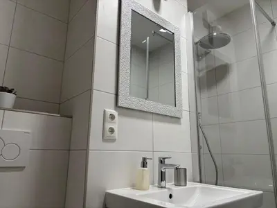Ein Badezimmer in der Unterkunft Ferienwohnung Held