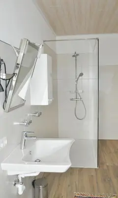 Ein Badezimmer in der Unterkunft Mostheuriger Steyrdurchbruchalm