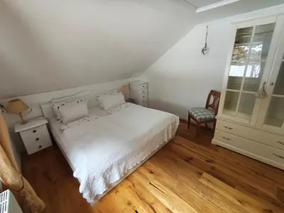 Ein Bett oder Betten in einem Zimmer der Unterkunft Land - Haus