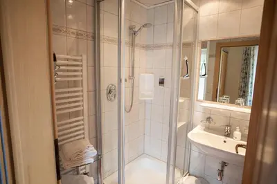 Ein Badezimmer in der Unterkunft Rosspointnerhof