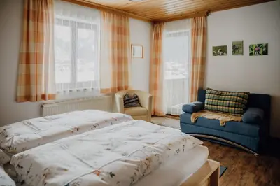 Ein Bett oder Betten in einem Zimmer der Unterkunft Ferienwohnung Inge Gapp