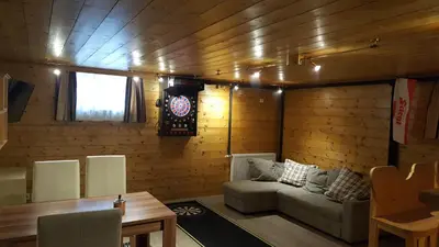 Ein Sitzbereich in der Unterkunft Appartement Leh