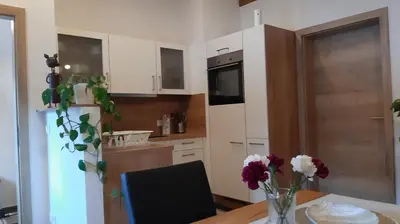 Küche/Küchenzeile in der Unterkunft Ferienhaus Gerlach