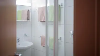 Ein Badezimmer in der Unterkunft Ferienwohnungen Matzner