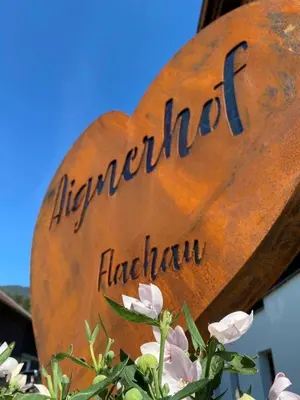 Ein Zertifikat, Auszeichnung, Logo oder anderes Dokument, das in der Unterkunft Aignerhof ausgestellt ist
