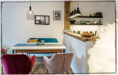Ein Sitzbereich in der Unterkunft Ferienwohnung Seeblick Grundlsee - Your Austrian Home