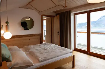 Ein Bett oder Betten in einem Zimmer der Unterkunft Pension Christina