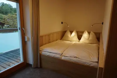 Ein Bett oder Betten in einem Zimmer der Unterkunft Pension Christina