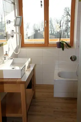Ein Badezimmer in der Unterkunft Pension Christina