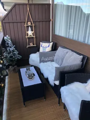Ein Sitzbereich in der Unterkunft Kaiserblick Goisern