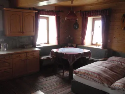 Ein Bett oder Betten in einem Zimmer der Unterkunft Ferienwohnung am Rettlhof