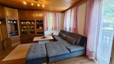 Ein Sitzbereich in der Unterkunft Dirnbergerhof