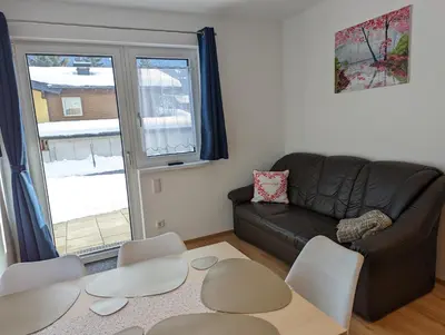 Ein Sitzbereich in der Unterkunft Appartment Dutzler