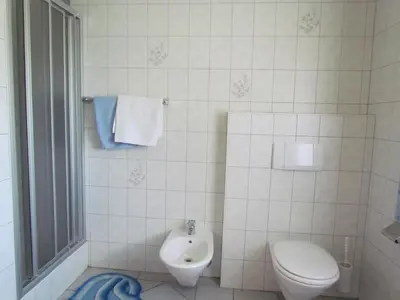 Ein Badezimmer in der Unterkunft Am Mondseeblick