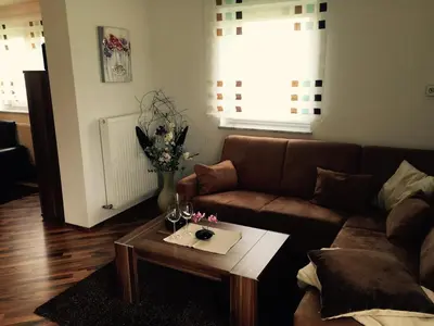 Ein Sitzbereich in der Unterkunft Das Ferienhaus