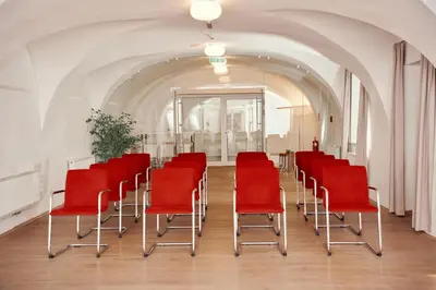Ein Sitzbereich in der Unterkunft Kapellerhof