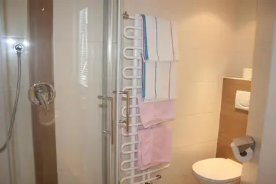 Ein Badezimmer in der Unterkunft Haus Bergliebe
