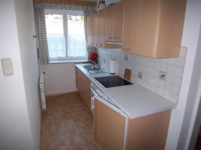 Küche/Küchenzeile in der Unterkunft Apartments Haus Steinbock