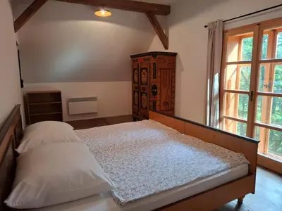 Ein Bett oder Betten in einem Zimmer der Unterkunft Plötzhof