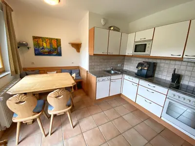 Küche/Küchenzeile in der Unterkunft Ferienhaus Schaller am Galsterberg