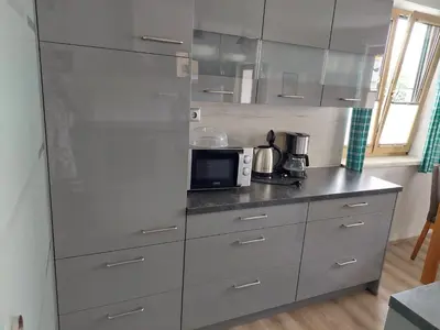 Küche/Küchenzeile in der Unterkunft Wohnung mit Charme in Pinsdorf